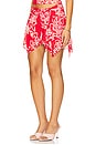 view 3 of 6 Mayci Mini Skirt in Flame Red