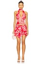 view 5 of 6 Mayci Mini Skirt in Flame Red
