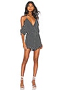 view 1 of 3 Malia Romper in Black & White Dot