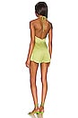 view 3 of 4 Addie Romper in Lime Green