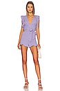 view 1 of 3 Jill Romper in Purple Plaid
