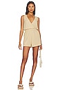 view 1 of 3 Langley Romper in Taupe Neutral