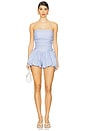 view 1 of 4 Ayla Romper in Blue Stripe