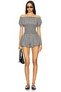 view 1 of 4 Valerie Romper in Black & White Gingham