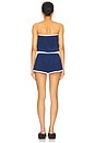 view 3 of 3 Tessa Romper in Navy With Baby Blue