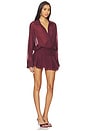 view 2 of 3 x Christina Elezaj Elena Romper in Oxblood