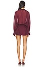 view 3 of 3 x Christina Elezaj Elena Romper in Oxblood