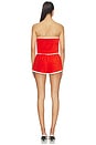view 3 of 3 Tessa Romper in Red & White