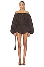 view 1 of 4 Ofelia Romper in Chocolate Brown