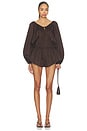 view 2 of 4 Ofelia Romper in Chocolate Brown