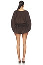 view 4 of 4 Ofelia Romper in Chocolate Brown