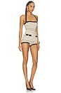 view 2 of 3 Marea Stripe Romper in Brown Multi