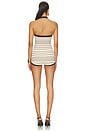 view 3 of 3 Marea Stripe Romper in Brown Multi