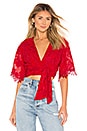 view 1 of 5 Yvette Top in Berry Red