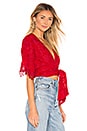 view 2 of 5 Yvette Top in Berry Red