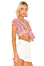 view 2 of 4 Moyo Top in Red & White