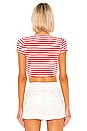 view 3 of 4 Moyo Top in Red & White