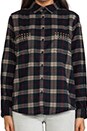 view 4 of 5 Boyfriend Button Up Blouse in Plaid w/ Studs in Plaid & Studs