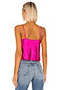view 3 of 4 Rhode Cropped Cami Top in Magenta Pink