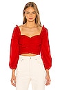 view 1 of 4 Octavia Crop Top in Red