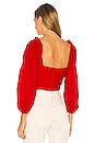 view 3 of 4 Octavia Crop Top in Red