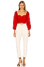 view 4 of 4 Octavia Crop Top in Red