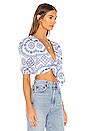 view 2 of 5 Sullie Top in White & Blue