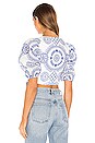 view 3 of 5 Sullie Top in White & Blue
