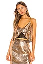 view 1 of 5 Duchess Sequin Top in Gold
