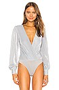 view 2 of 6 Joelle Bodysuit in Silver Metallic