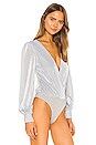 view 3 of 6 Joelle Bodysuit in Silver Metallic