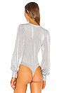 view 4 of 6 Joelle Bodysuit in Silver Metallic