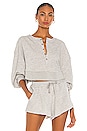 view 1 of 4 Oversized Henley Pullover in Gray