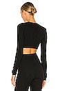 view 3 of 5 Edge Cropped Cardigan in Black