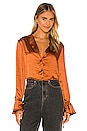 view 1 of 4 Aerin Blouse in Rust