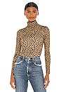 view 1 of 5 BODY TURTLENECK in Tan Leopard