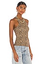 view 2 of 4 Racer Front Tank in Tan Leopard