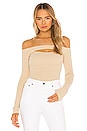 view 1 of 4 Cut Out Off Shoulder Top in Nude