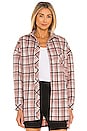 view 1 of 5 Gela Oversized Top in Pink Plaid