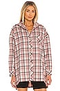 view 2 of 5 Gela Oversized Top in Pink Plaid