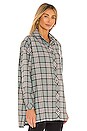 view 3 of 5 Gela Oversized Top in Sage Plaid