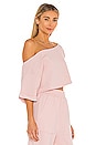 view 2 of 4 Cropped Off Shoulder Top in Soft Pink