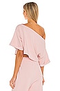 view 3 of 4 Cropped Off Shoulder Top in Soft Pink