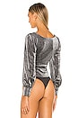 view 4 of 6 Jasmine Bodysuit in Metallic Silver