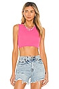 view 1 of 4 Lydia Cropped Tank in Hot Pink