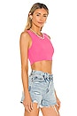 view 2 of 4 Lydia Cropped Tank in Hot Pink