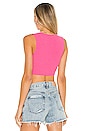 view 3 of 4 Lydia Cropped Tank in Hot Pink
