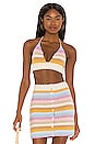 view 1 of 4 Lisette Crochet Micro Top in Horizon Stripe