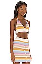 view 2 of 4 Lisette Crochet Micro Top in Horizon Stripe