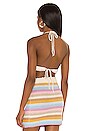 view 3 of 4 Lisette Crochet Micro Top in Horizon Stripe